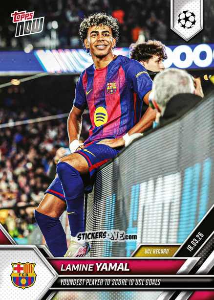 Figurina Lamine Yamal - Now Uefa Champions League 2025-2026 n. 112 - Topps