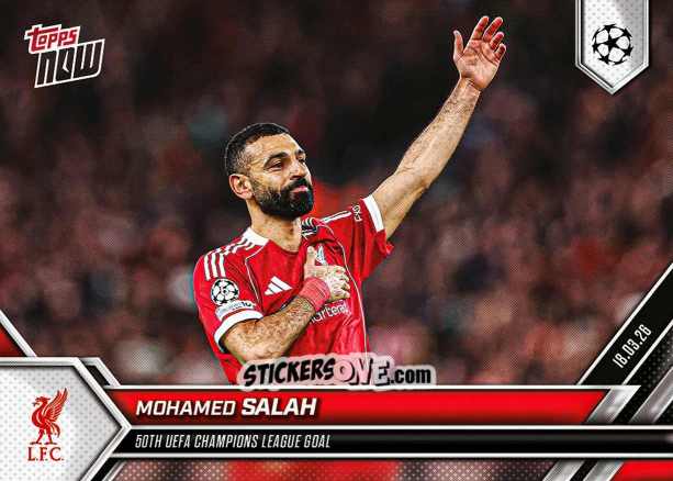 Cromo Mohamed Salah - Now Uefa Champions League 2025-2026 n. 114 - Topps