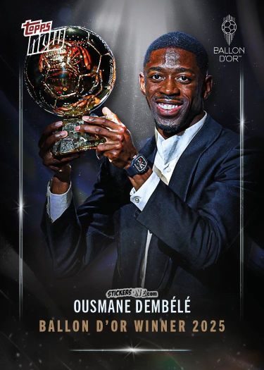 Figurina Ousmane Dembelè - Ballon D'Or 2025 n. 1 - Topps