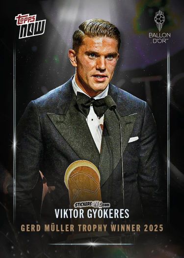 Sticker Viktor Gyokeres - Ballon D'Or 2025 n. 3 - Topps