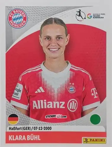 Cromo Klara Bühl - German Woman's Bundesliga 2025-2026
 n. 364 - Panini