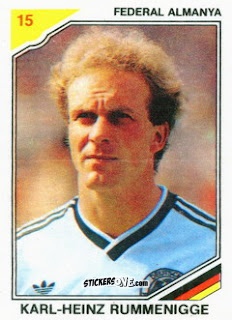 Sticker Karl-Heinz Rummenigge - Final 86
 n. 15 - Ulker