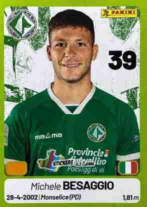 Cromo Michele Besaggio - Calciatori Serie BKT 2025-2026
 n. 33 - Panini