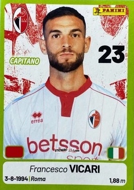 Sticker Francesco Vicari - Calciatori Serie BKT 2025-2026
 n. 48 - Panini