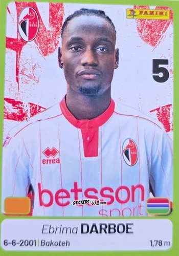 Cromo Ebrima Darboe - Calciatori Serie BKT 2025-2026
 n. 58 - Panini