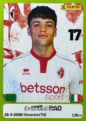 Sticker Emanuele Rao - Calciatori Serie BKT 2025-2026
 n. 62 - Panini