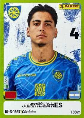 Cromo Julián Illanes - Calciatori Serie BKT 2025-2026
 n. 70 - Panini