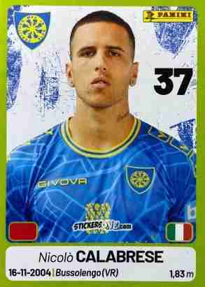 Cromo Nicolò Calabrese - Calciatori Serie BKT 2025-2026
 n. 72 - Panini