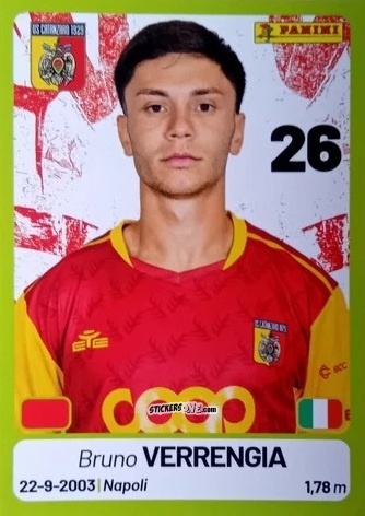 Sticker Bruno Verrengia - Calciatori Serie BKT 2025-2026
 n. 94 - Panini
