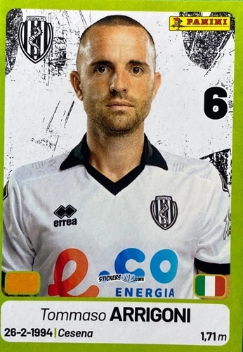 Cromo Tommaso Arrigoni - Calciatori Serie BKT 2025-2026
 n. 120 - Panini