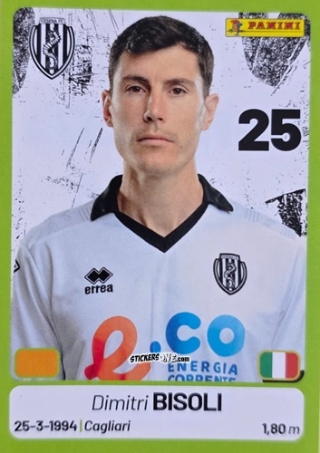 Sticker Dimitri Bisoli - Calciatori Serie BKT 2025-2026
 n. 121 - Panini