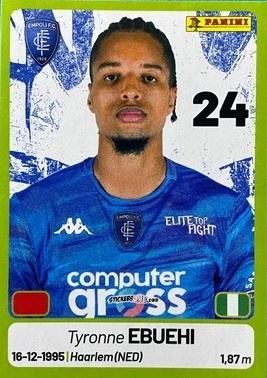 Cromo Tyronne Ebuehi - Calciatori Serie BKT 2025-2026
 n. 136 - Panini