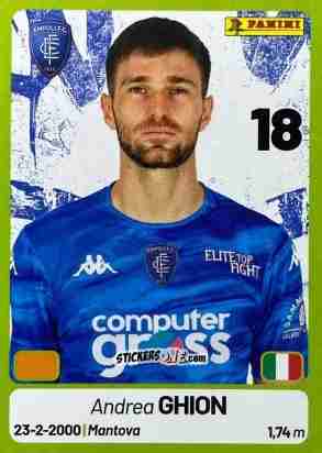 Sticker Andrea Ghion - Calciatori Serie BKT 2025-2026
 n. 144 - Panini