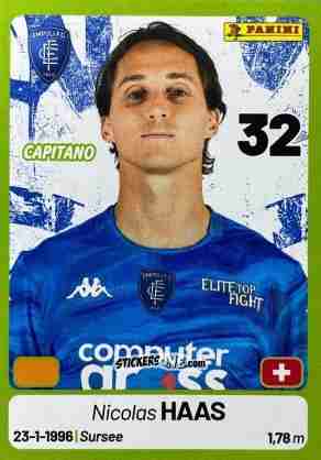 Sticker Nicolas Haas - Calciatori Serie BKT 2025-2026
 n. 147 - Panini