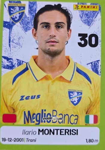 Cromo Ilario Monterisi - Calciatori Serie BKT 2025-2026
 n. 156 - Panini