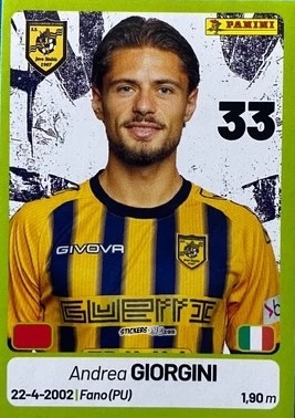 Cromo Andre Giorgini - Calciatori Serie BKT 2025-2026
 n. 181 - Panini