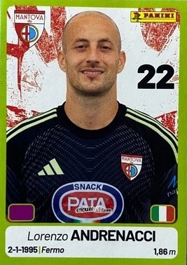 Cromo Lorenzo Andrenacci - Calciatori Serie BKT 2025-2026
 n. 199 - Panini
