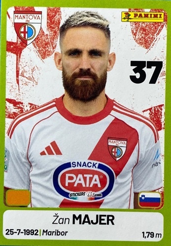 Sticker Žan Majer - Calciatori Serie BKT 2025-2026
 n. 208 - Panini
