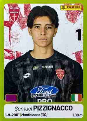 Sticker Semuel Pizzignacco - Calciatori Serie BKT 2025-2026
 n. 243 - Panini