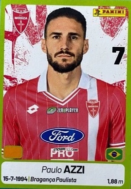 Sticker Paulo Azzi - Calciatori Serie BKT 2025-2026
 n. 254 - Panini