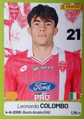 Sticker Leonardo Colombo - Calciatori Serie BKT 2025-2026
 n. 257 - Panini