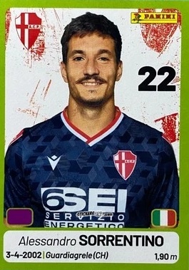 Sticker Alessandro Sorrentino - Calciatori Serie BKT 2025-2026
 n. 265 - Panini
