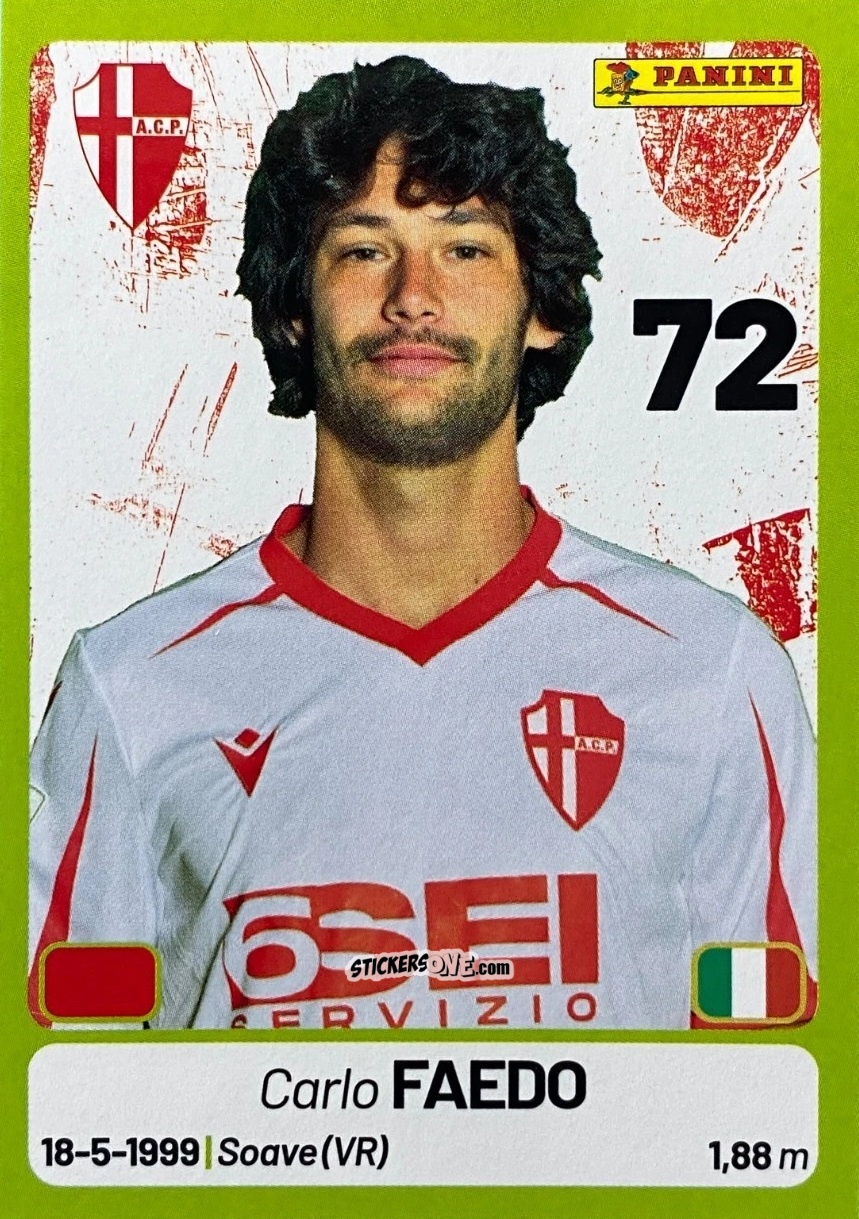 Sticker Carlo Faedo - Calciatori Serie BKT 2025-2026
 n. 269 - Panini