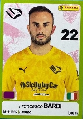 Cromo Francesco Bardi - Calciatori Serie BKT 2025-2026
 n. 287 - Panini