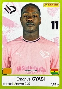 Sticker Emmanuel Gyasi - Calciatori Serie BKT 2025-2026
 n. 299 - Panini
