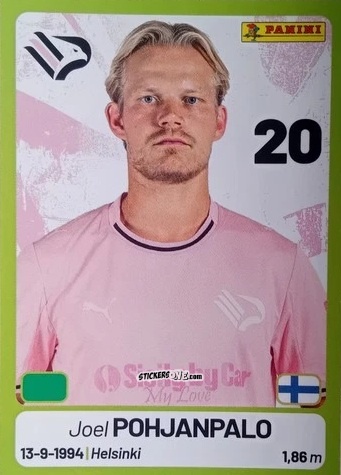 Sticker Joel Pohjanpalo - Calciatori Serie BKT 2025-2026
 n. 302 - Panini