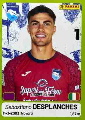 Sticker Sebastiano Desplanches - Calciatori Serie BKT 2025-2026
 n. 308 - Panini