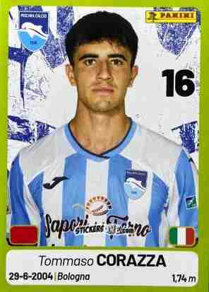 Sticker Tommaso Corazza - Calciatori Serie BKT 2025-2026
 n. 310 - Panini