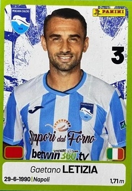 Sticker Gaetano Letizia - Calciatori Serie BKT 2025-2026
 n. 314 - Panini