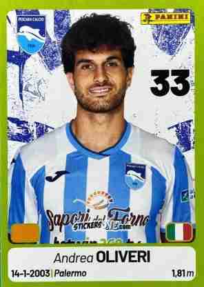 Sticker Andrea Oliveri - Calciatori Serie BKT 2025-2026
 n. 317 - Panini