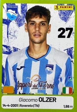 Sticker Giacomo Olzer - Calciatori Serie BKT 2025-2026
 n. 321 - Panini