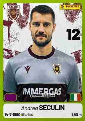 Sticker Andrea Seculin - Calciatori Serie BKT 2025-2026
 n. 331 - Panini