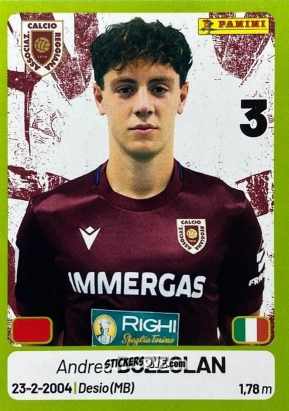 Sticker Andrea Bozzzolan - Calciatori Serie BKT 2025-2026
 n. 338 - Panini