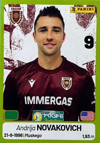 Sticker Andrija Novakovich - Calciatori Serie BKT 2025-2026
 n. 348 - Panini
