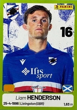 Sticker Liam Henderson - Calciatori Serie BKT 2025-2026
 n. 363 - Panini