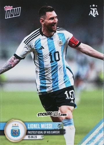 Cromo Lionel Messi Fastes Goal Of His Career - NOW ARGENTINA 2024-2025
 n. 1 - Topps