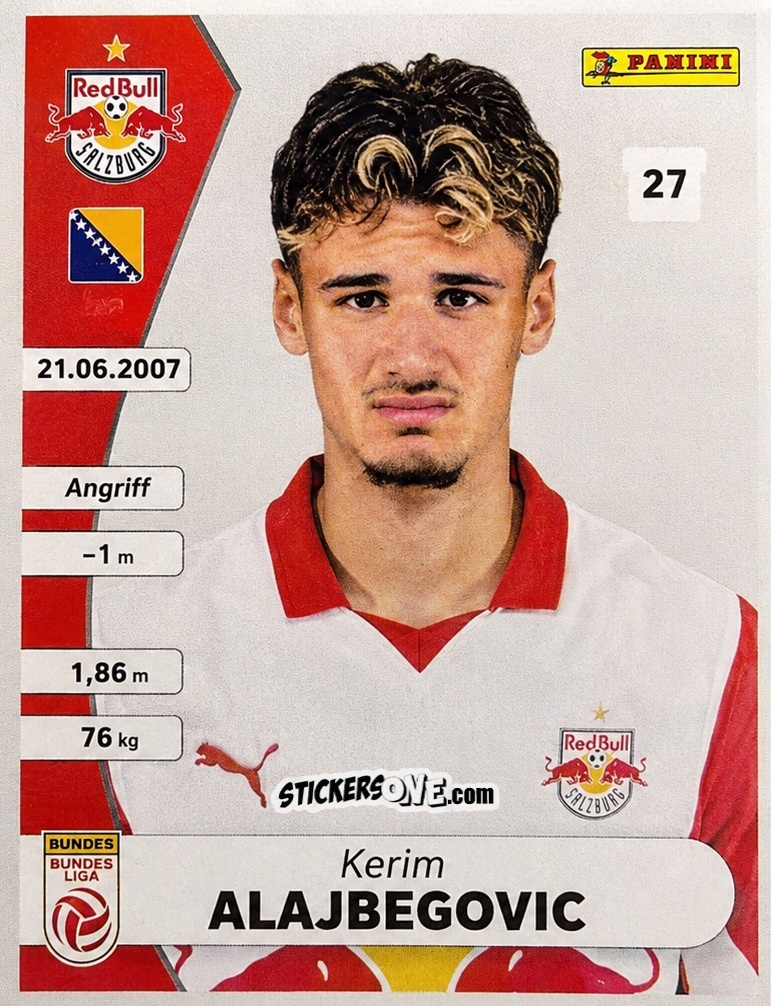 Cromo Kerim Alajbegovic - Admiral Bundesliga Österreich 2025-2026
 n. 74 - Panini