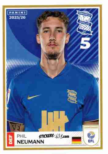 Figurina Phil Neumann - EFL 2025-2026
 n. 22 - Panini
