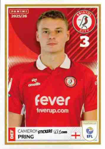 Figurina Cameron Pring - EFL 2025-2026
 n. 57 - Panini