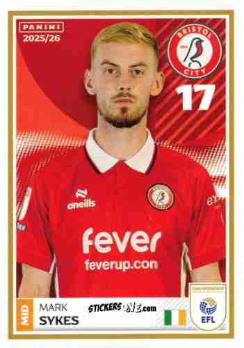 Figurina Mark Sykes - EFL 2025-2026
 n. 66 - Panini