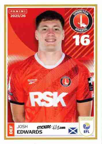 Sticker Josh Edwards - EFL 2025-2026
 n. 77 - Panini