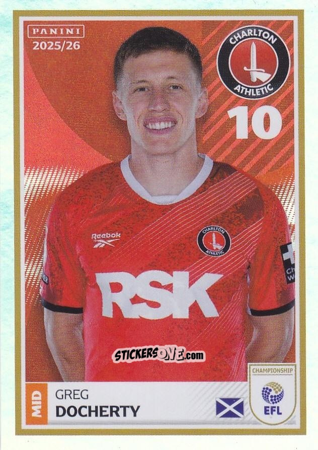 Sticker Greg Docherty - EFL 2025-2026
 n. 81 - Panini