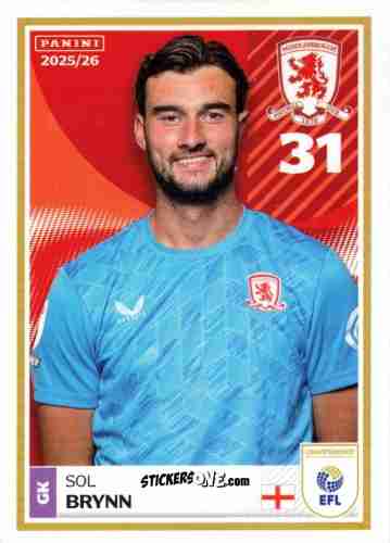 Cromo Sol Bryn - EFL 2025-2026
 n. 181 - Panini