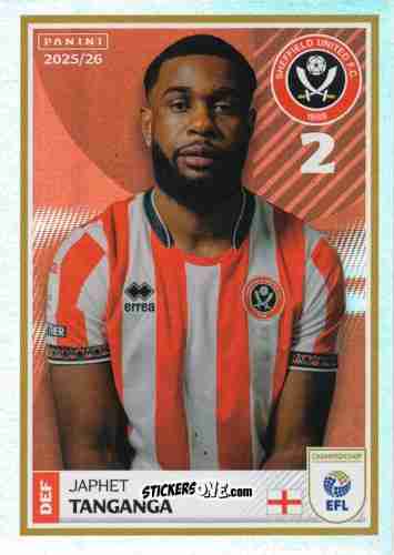 Cromo Japhet Tanganga - EFL 2025-2026
 n. 332 - Panini