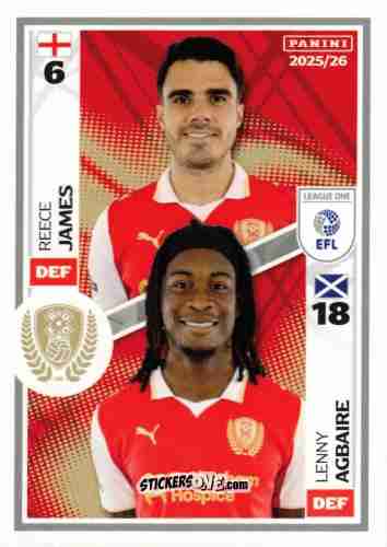 Figurina Reece James / Lenny Agbaire - EFL 2025-2026
 n. 639 - Panini