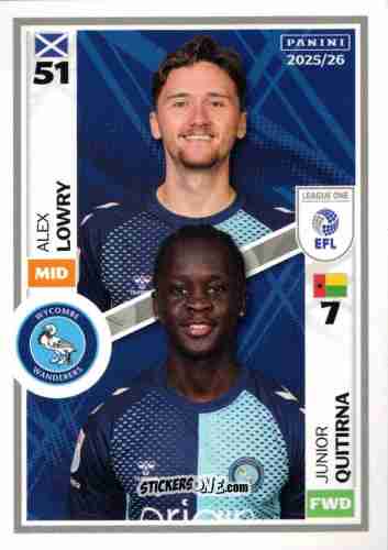 Cromo Alex Lowry / Aramdo Junior Quitirna - EFL 2025-2026
 n. 675 - Panini